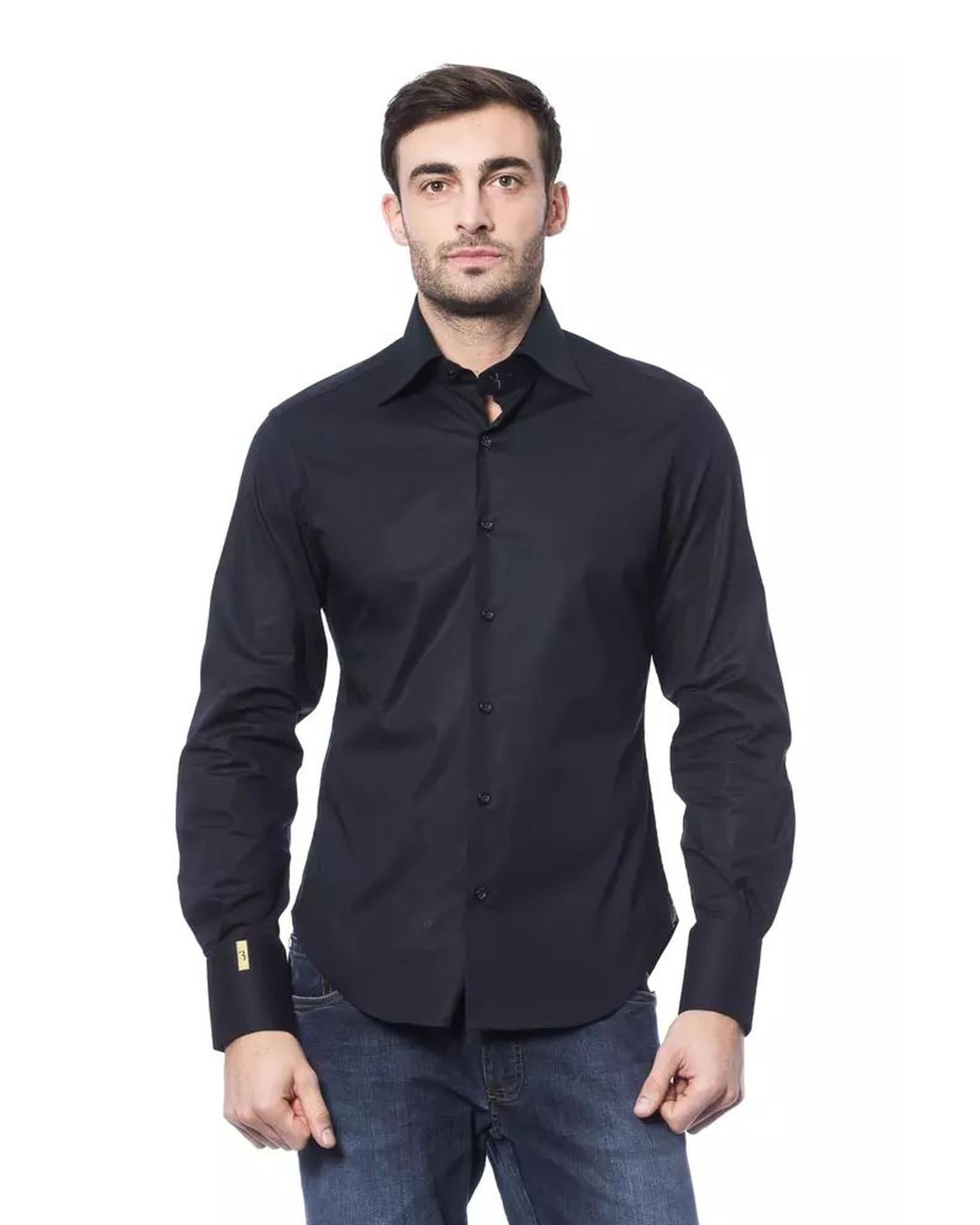 Billionaire Italian Couture Men's Blue Cotton Shirt - L