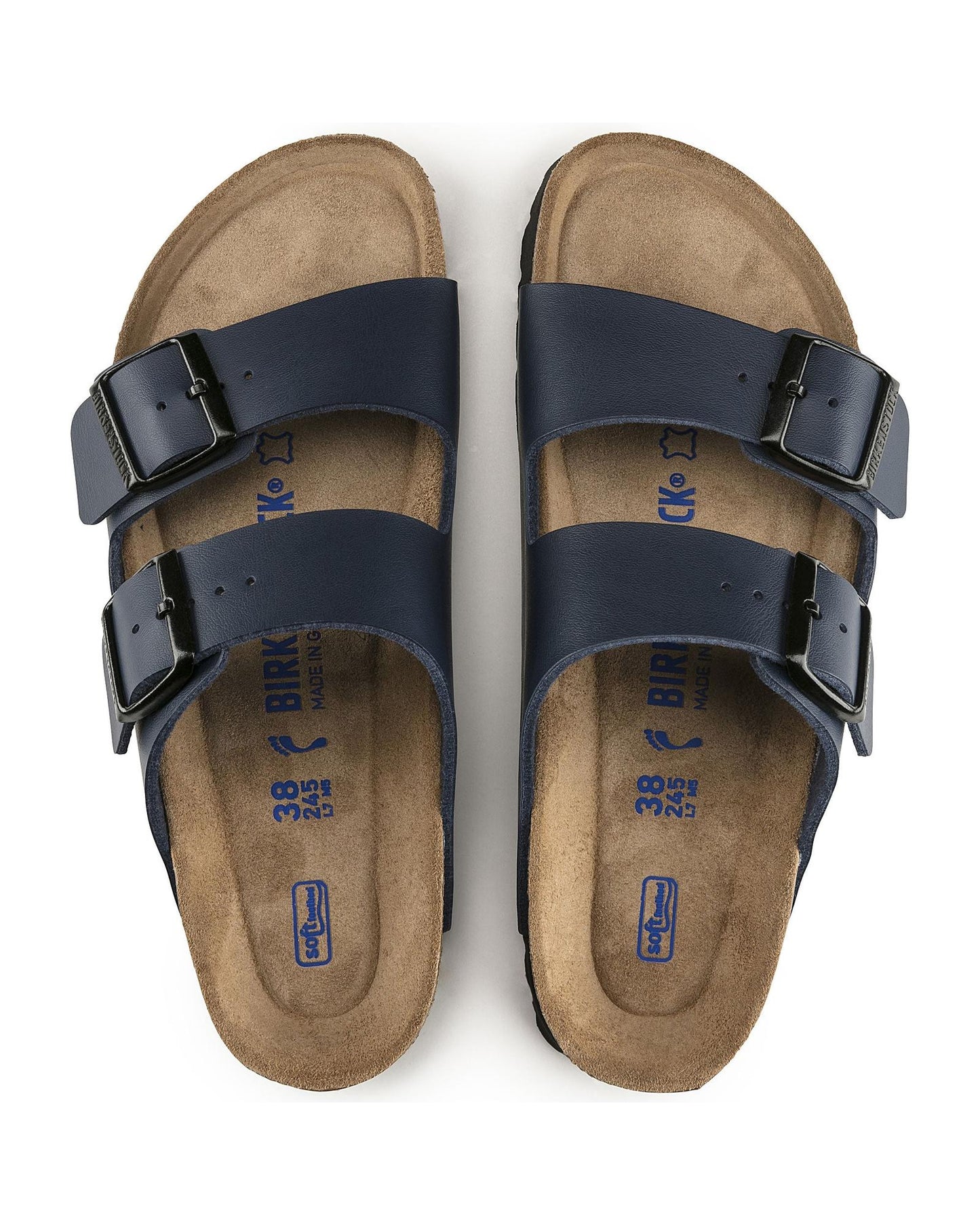 Birkenstock Comfortable Birko-Flor Sandals with Adjustable Straps in Blue - 43 EU