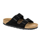 Birkenstock Adjustable Strap Cork Sandals with Deep Heel Cup & Arch Support in Black - 37 EU