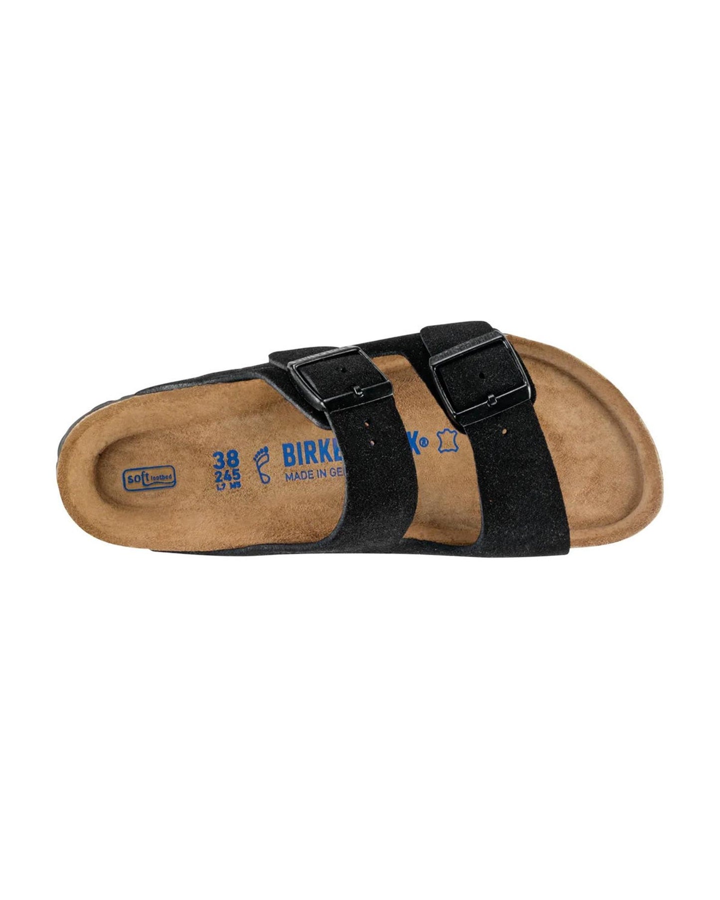 Birkenstock Adjustable Strap Cork Sandals with Deep Heel Cup & Arch Support in Black - 37 EU