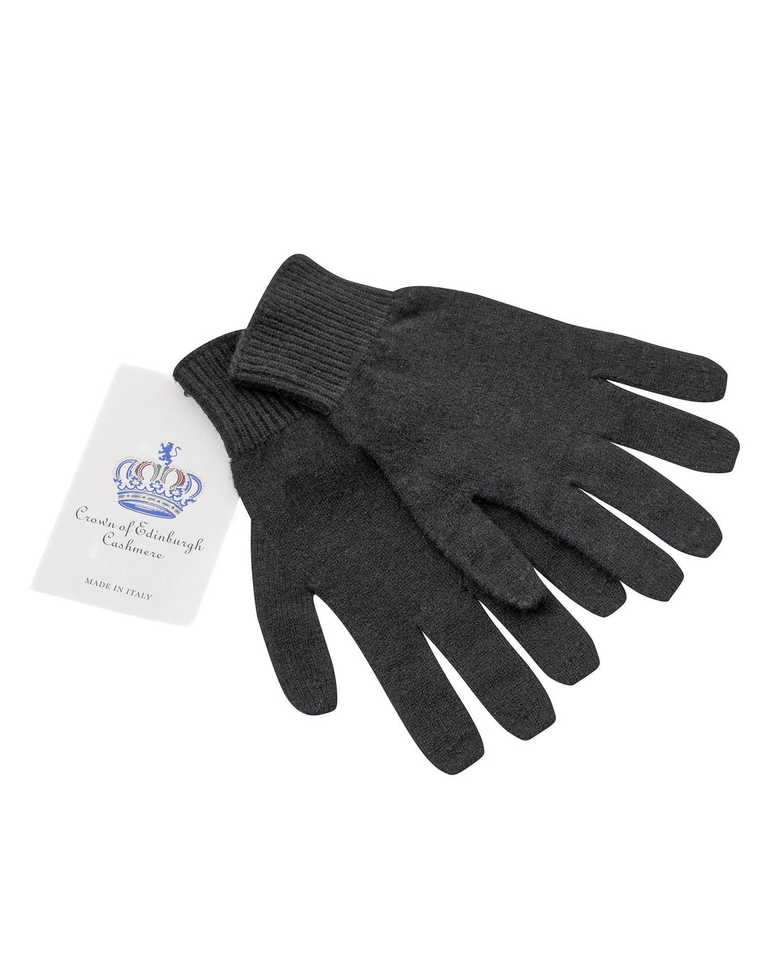 Crown of Edinburgh Cashmere Women's Luxury Cashmere Womens Short Gloves in Black - S