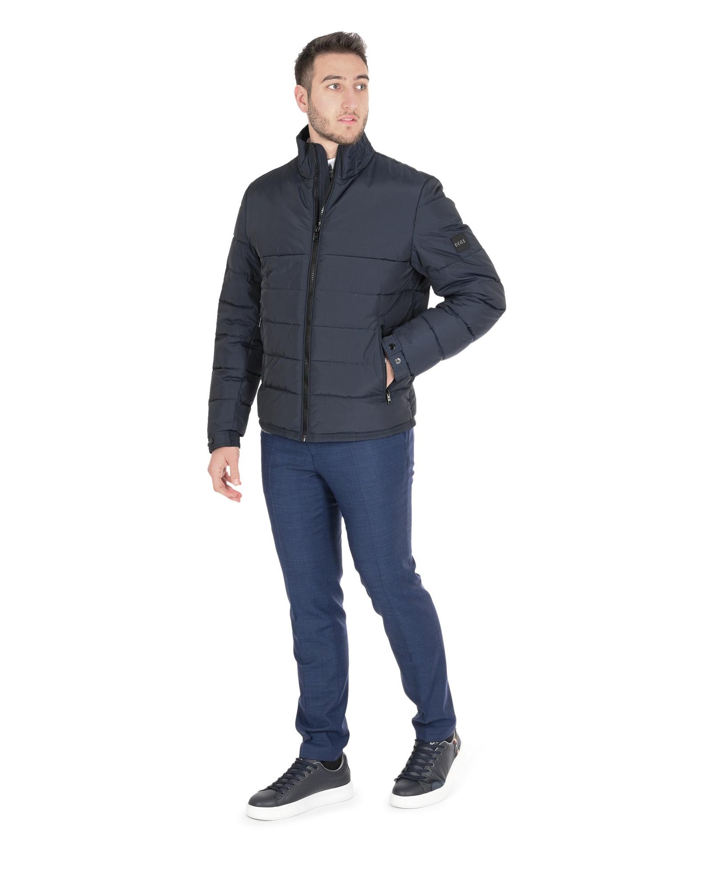 Hugo Boss Men's Dark Blue Polyester Outerwear in Dark blue - 48 EU