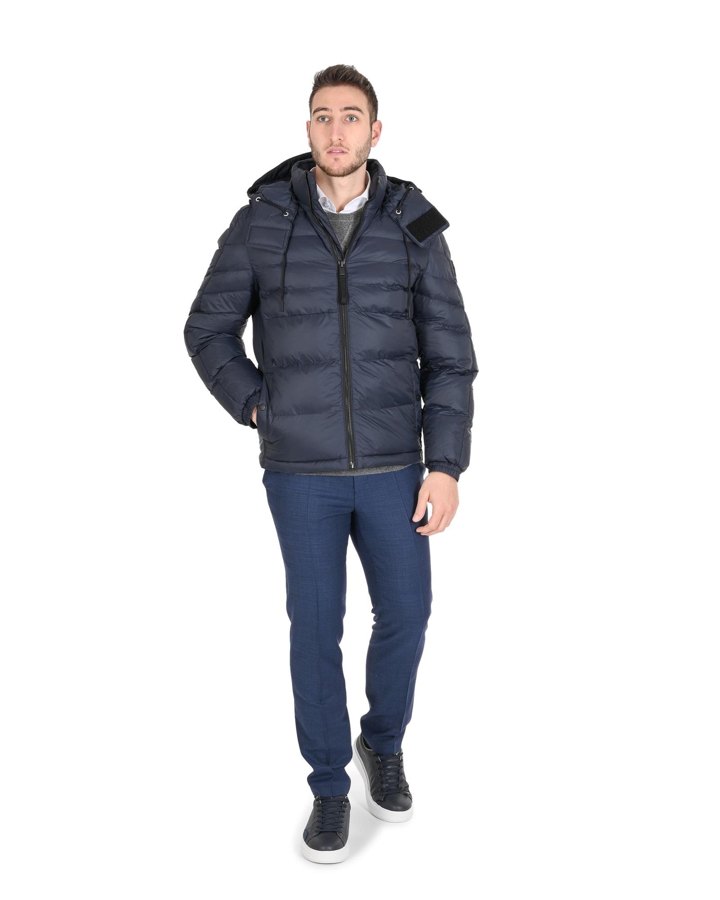 Hugo Boss Men's Dark Blue Polyamide Outerwear in Dark blue - 48 EU