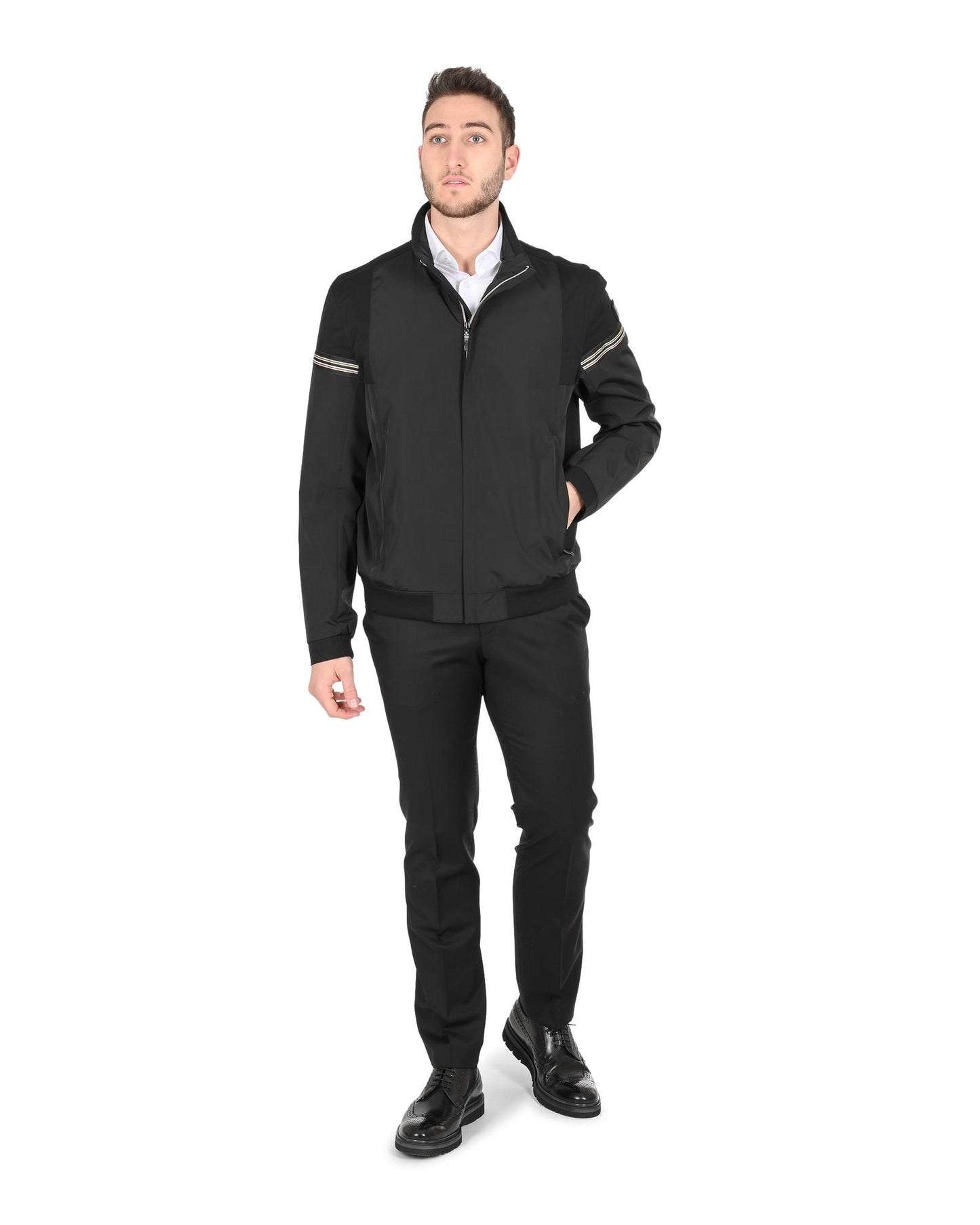 Hugo Boss Men's Black Polyester Mens Jacket in Black - L