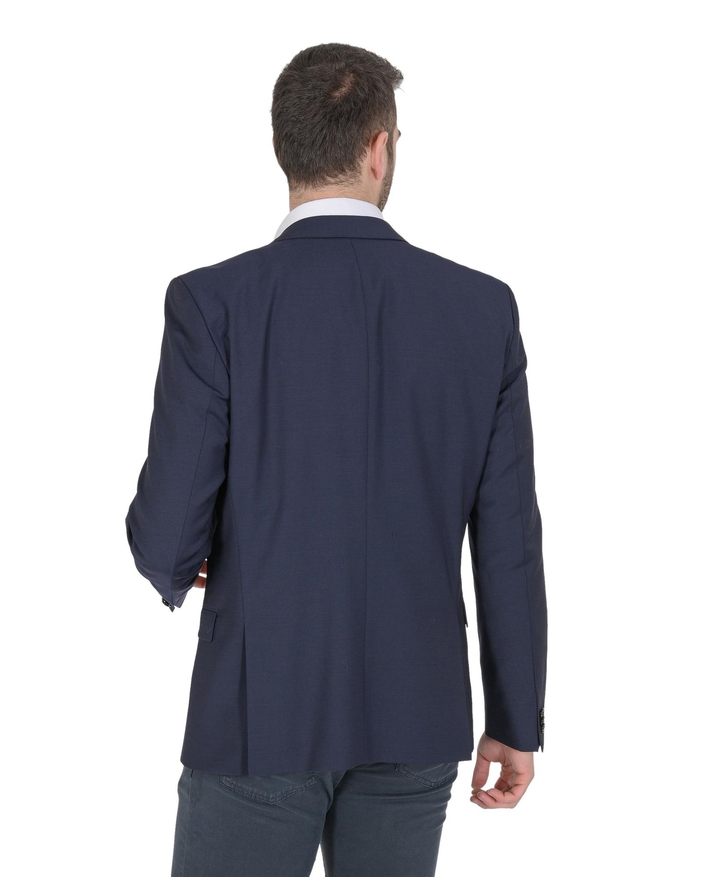 Hugo Boss Men's Dark Blue Wool Blend Jacket in Dark blue - 106 cm