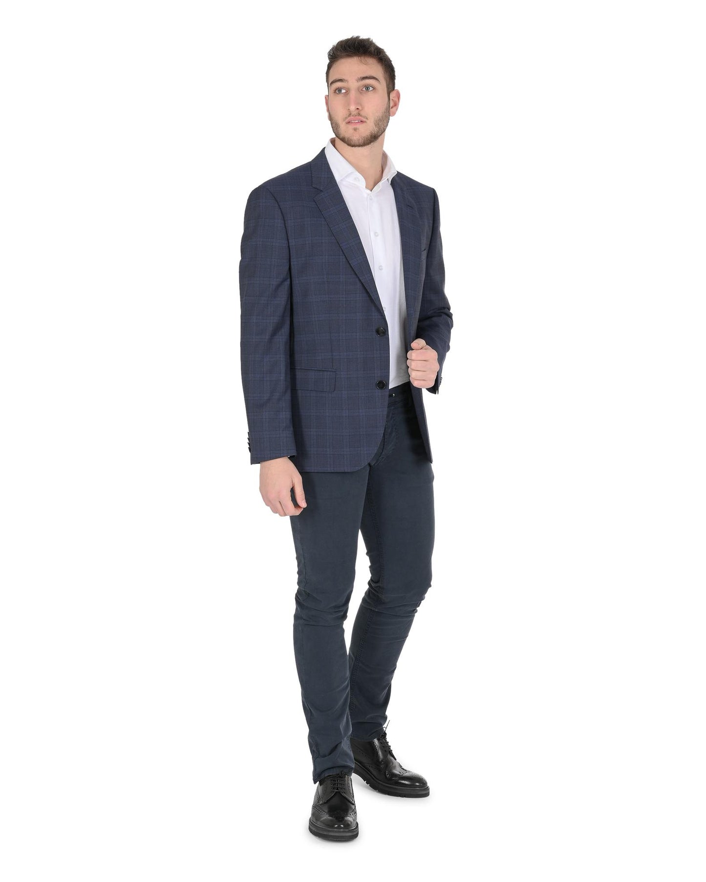 Hugo Boss Men's Dark Blue Wool Jacket in Dark blue - 56 cm