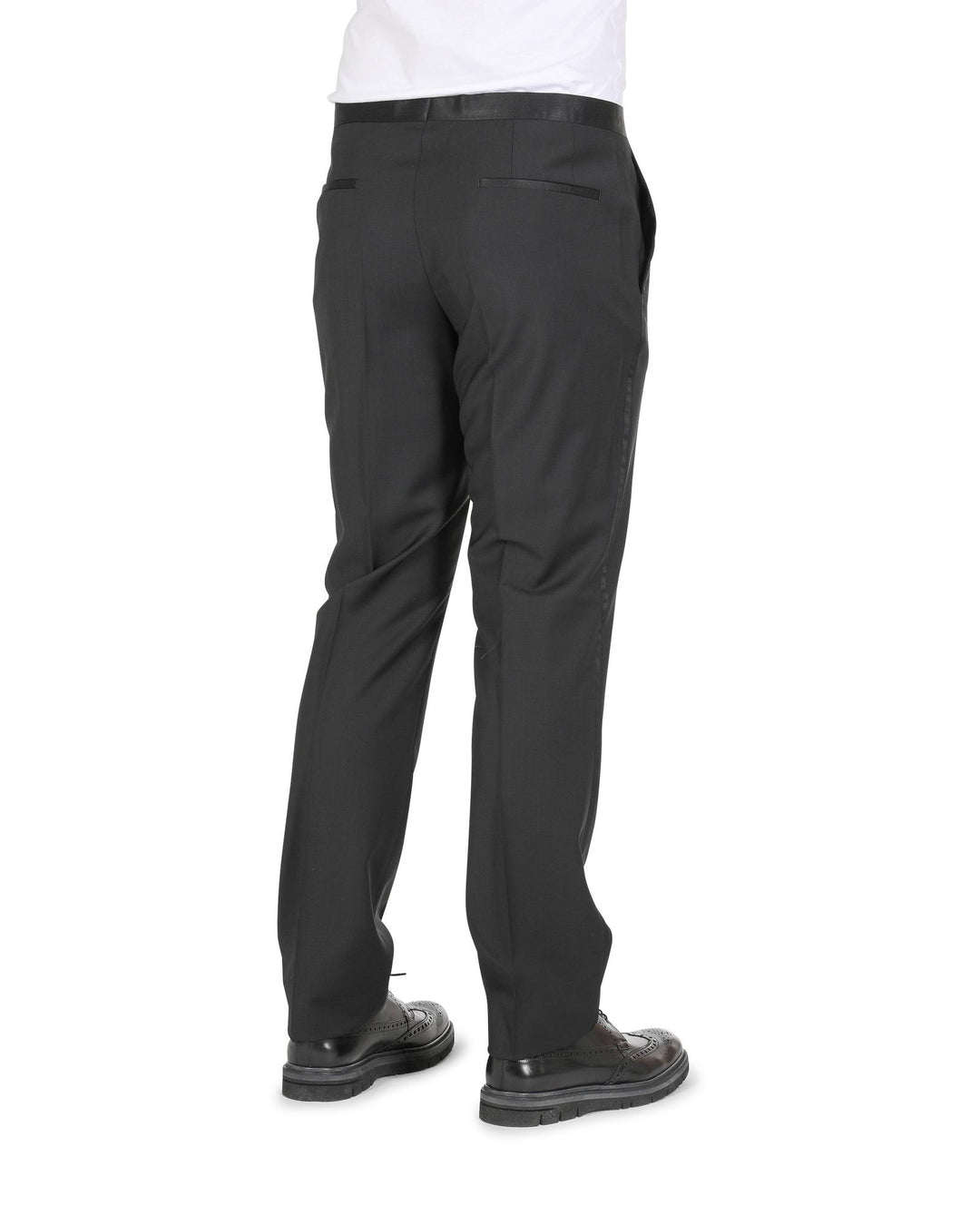 Hugo Boss Men's Black Wool Trousers in Black - 106 cm