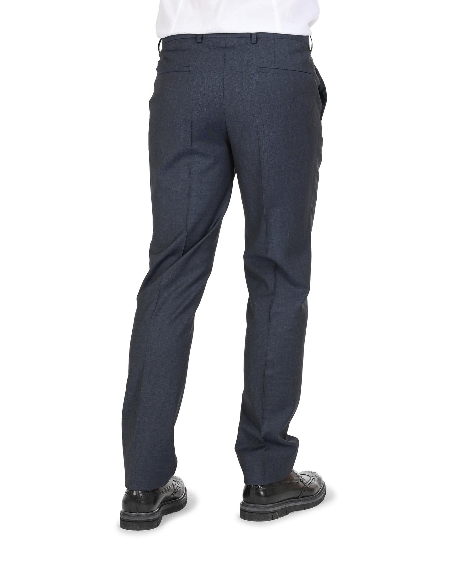 Hugo Boss Men's Dark Blue Virgin Wool Trousers in Dark blue - 98 cm