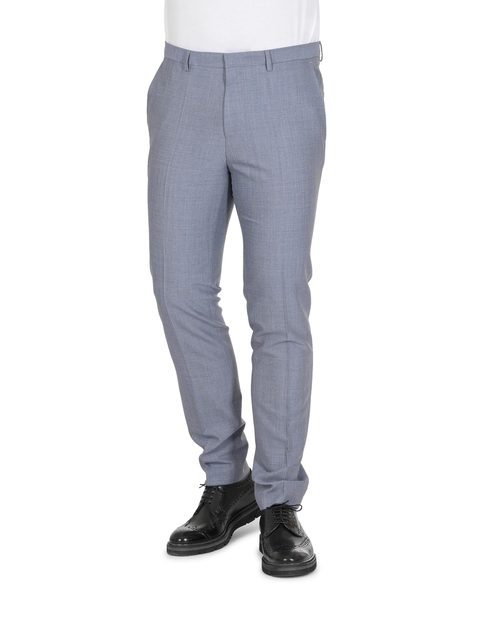 Hugo Boss Men's Light Blue Wool Blend Trousers in Sky blue - 48 EU