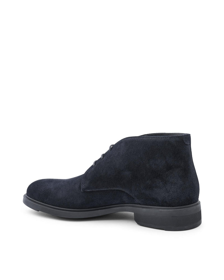 Hugo Boss Men's Dark Blue Calfskin Ankle Boot in Dark blue - 8 UK