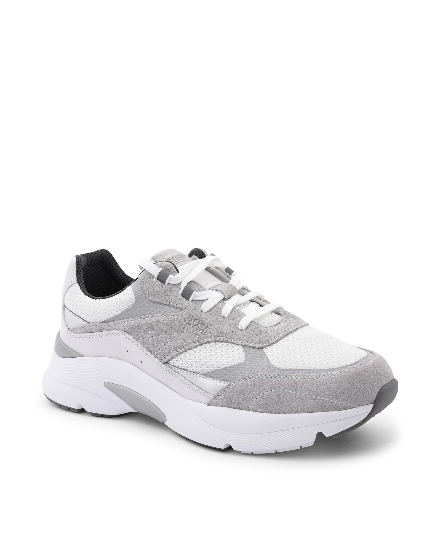 Hugo Boss Men's White Leather Sneakers in White - 43 EU