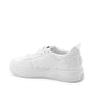 Hugo Boss Men's Calfskin Rubber Sole Sneakers in White - 39 EU