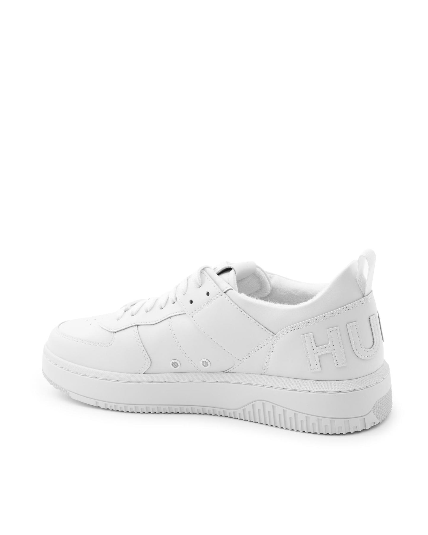 Hugo Boss Men's Calfskin Rubber Sole Sneakers in White - 41 EU