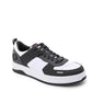 Hugo Boss Men's Charcoal Calfskin Sneakers with Rubber Sole in Multicolor - 43 EU