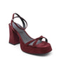 Hugo Boss Women's Dark Red Leather Heeled Sandals in Dark red - 37 EU