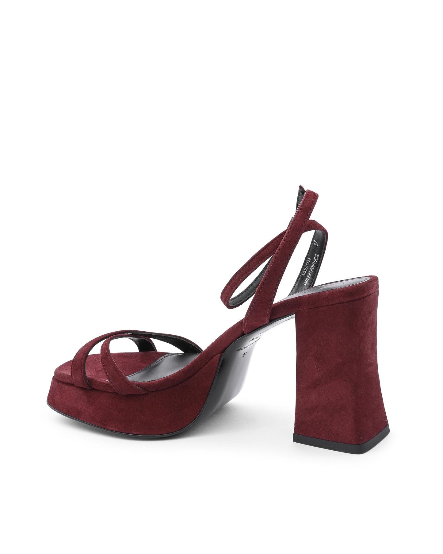 Hugo Boss Women's Dark Red Leather Heeled Sandals in Dark red - 37 EU