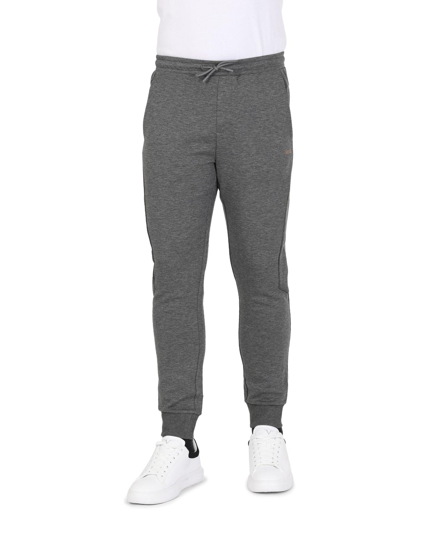 Hugo Boss Men's Grey Cotton Blend Stretch Pants in Grey - 2XL