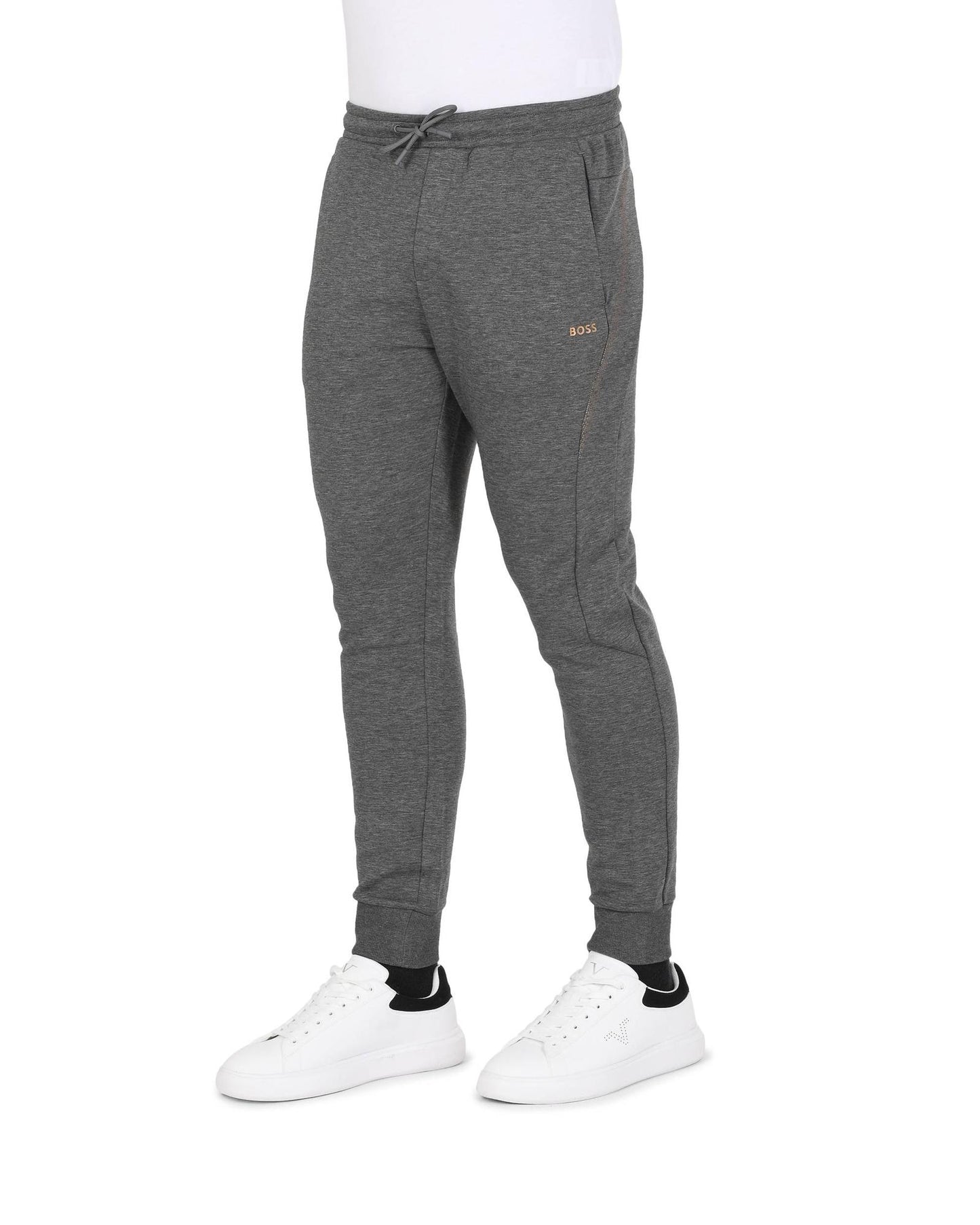 Hugo Boss Men's Grey Cotton Blend Stretch Pants in Grey - 2XL