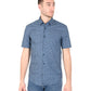 Hugo Boss Men's Mens Cotton Linen Shirt in Dark blue - M