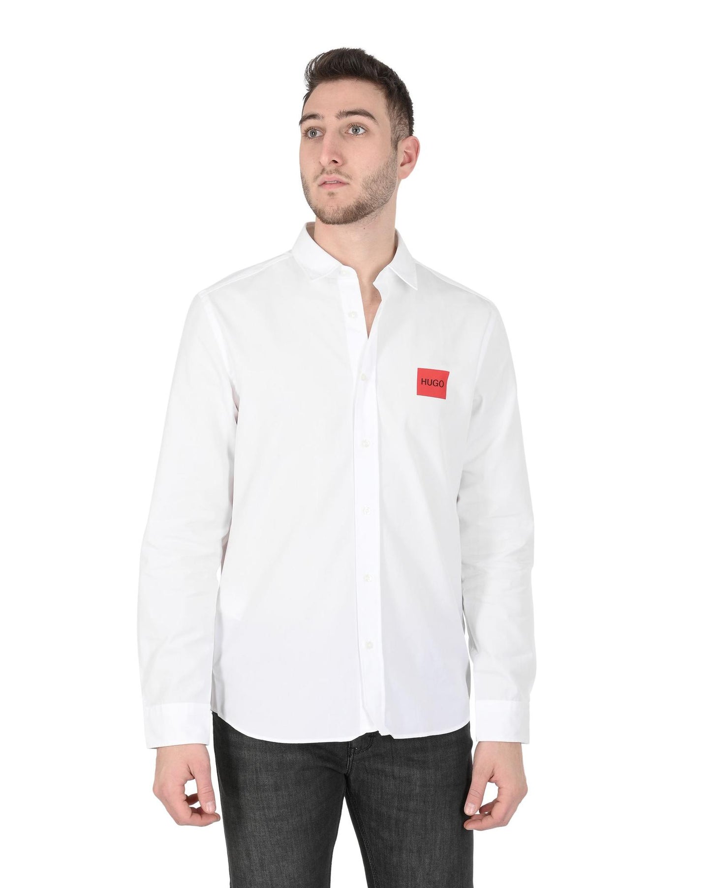 Hugo Boss Men's Cotton White Shirt in White - L