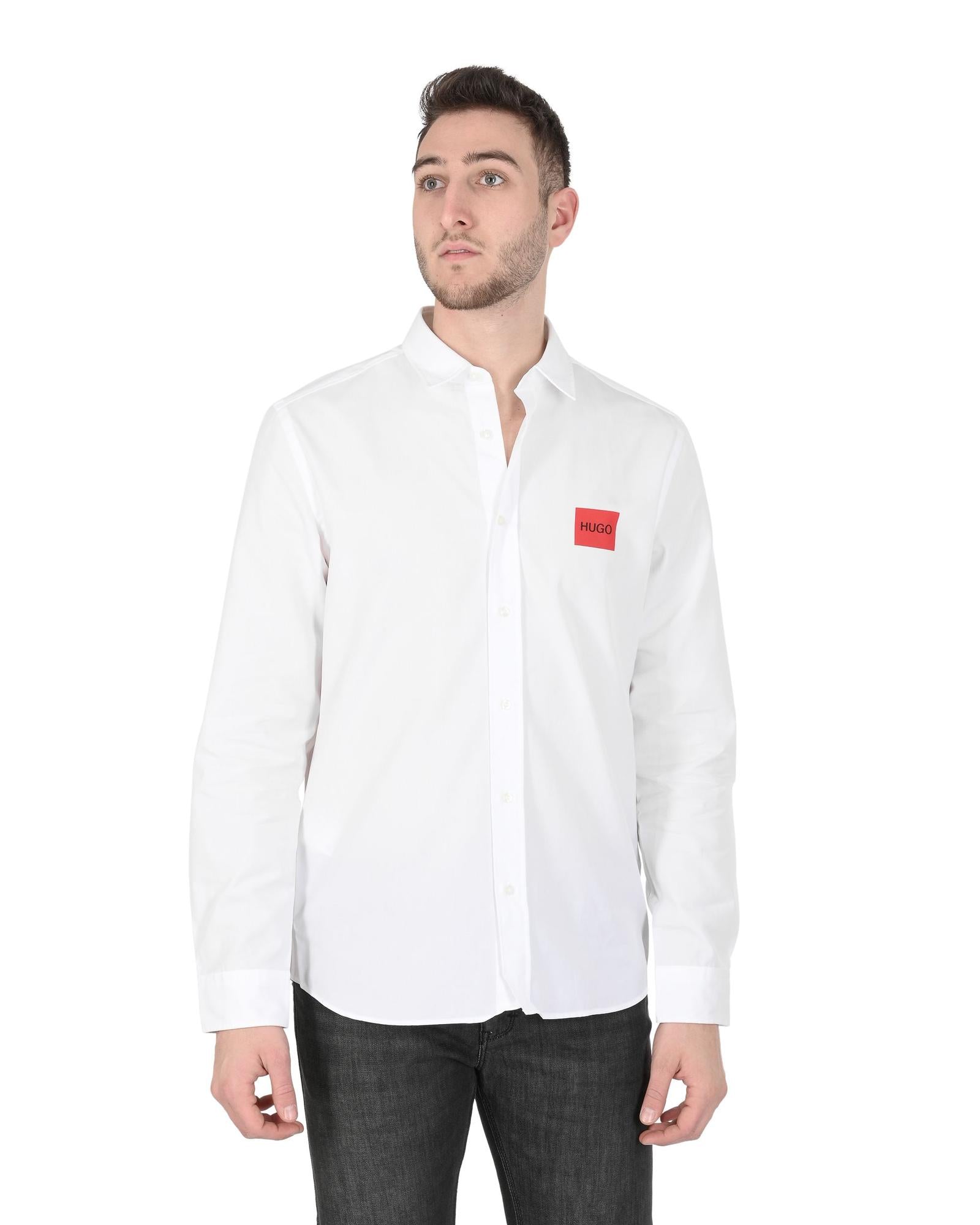 Hugo Boss Men's Cotton White Shirt in White - L