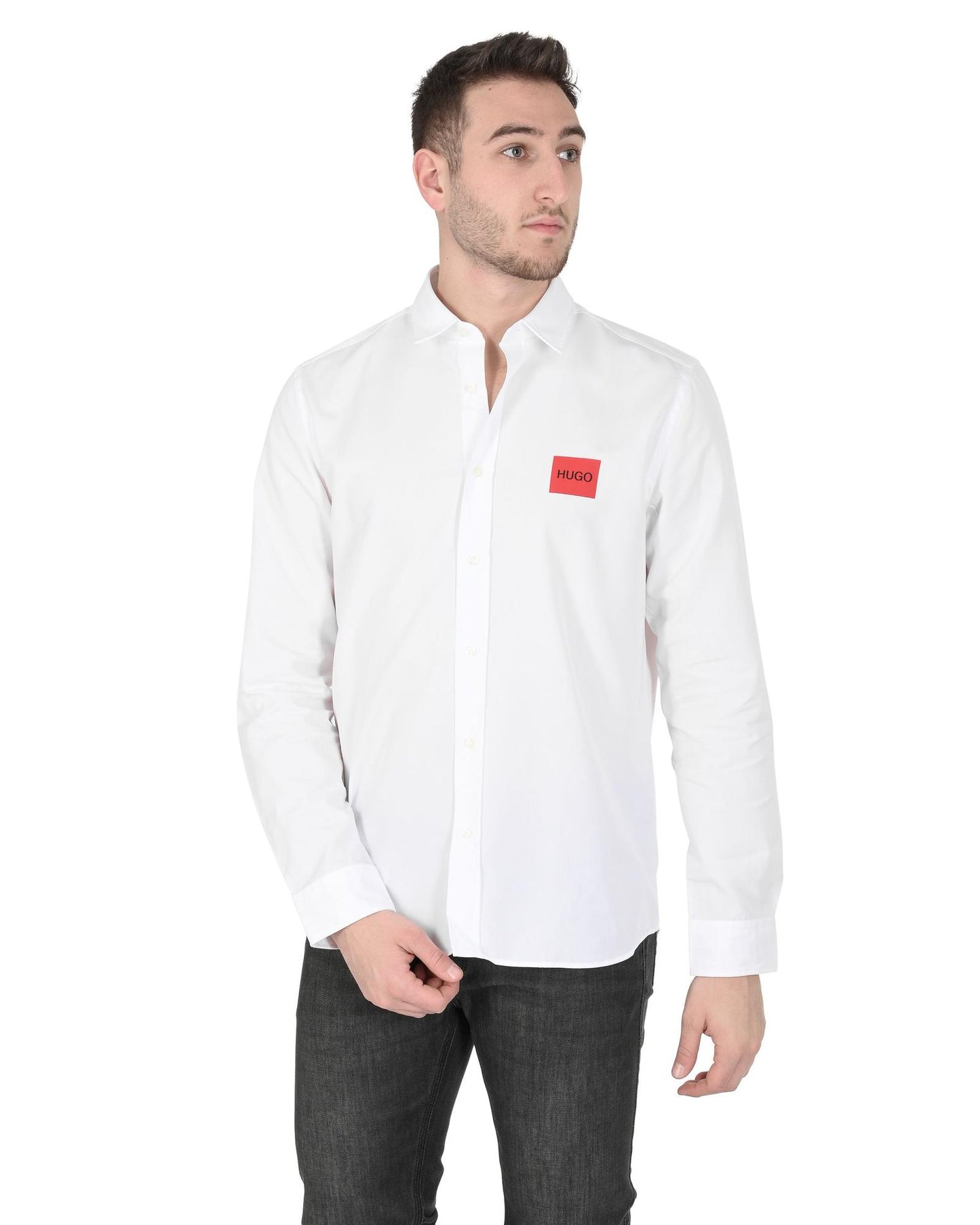 Hugo Boss Men's Cotton White Shirt in White - L