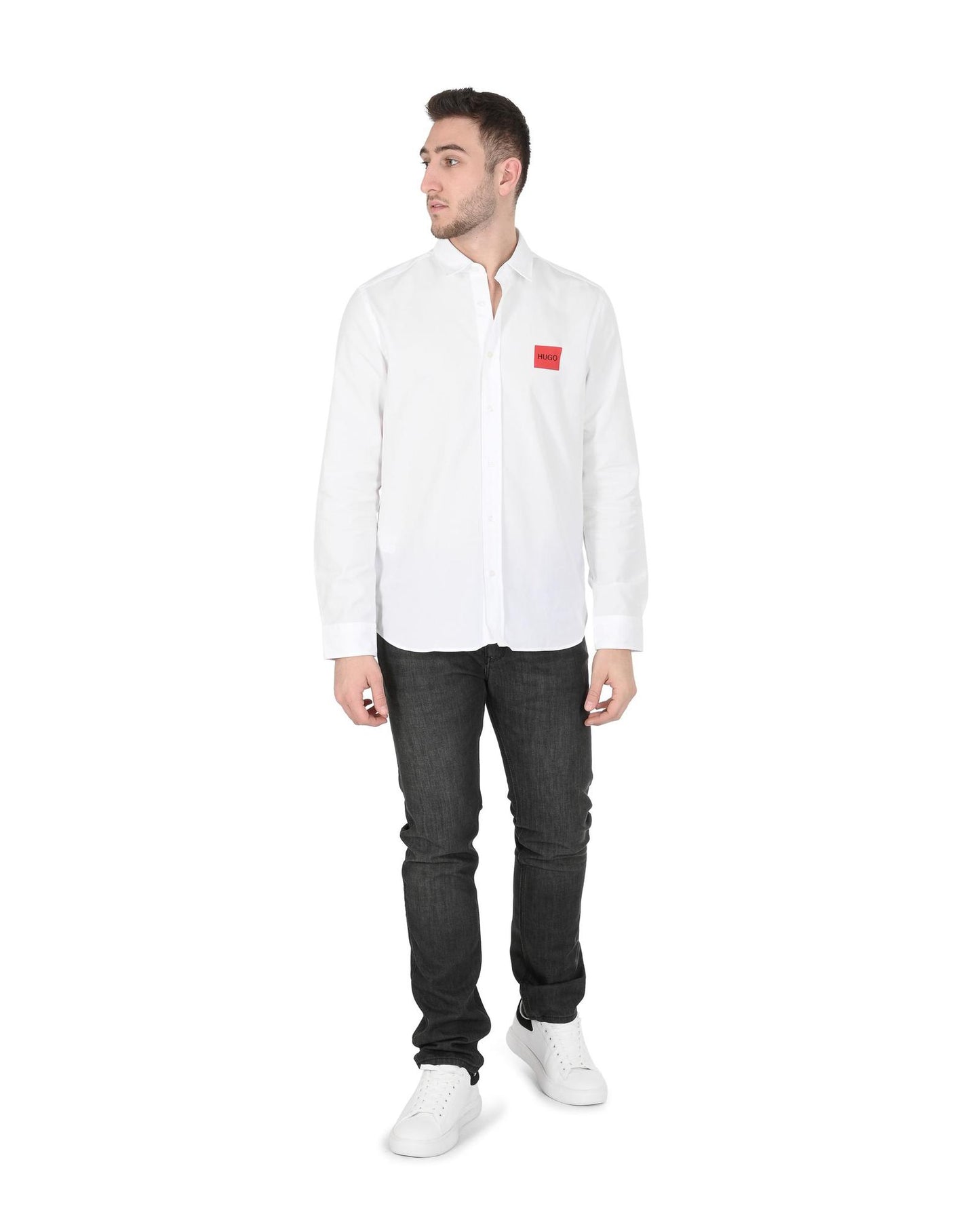 Hugo Boss Men's Cotton White Shirt in White - L