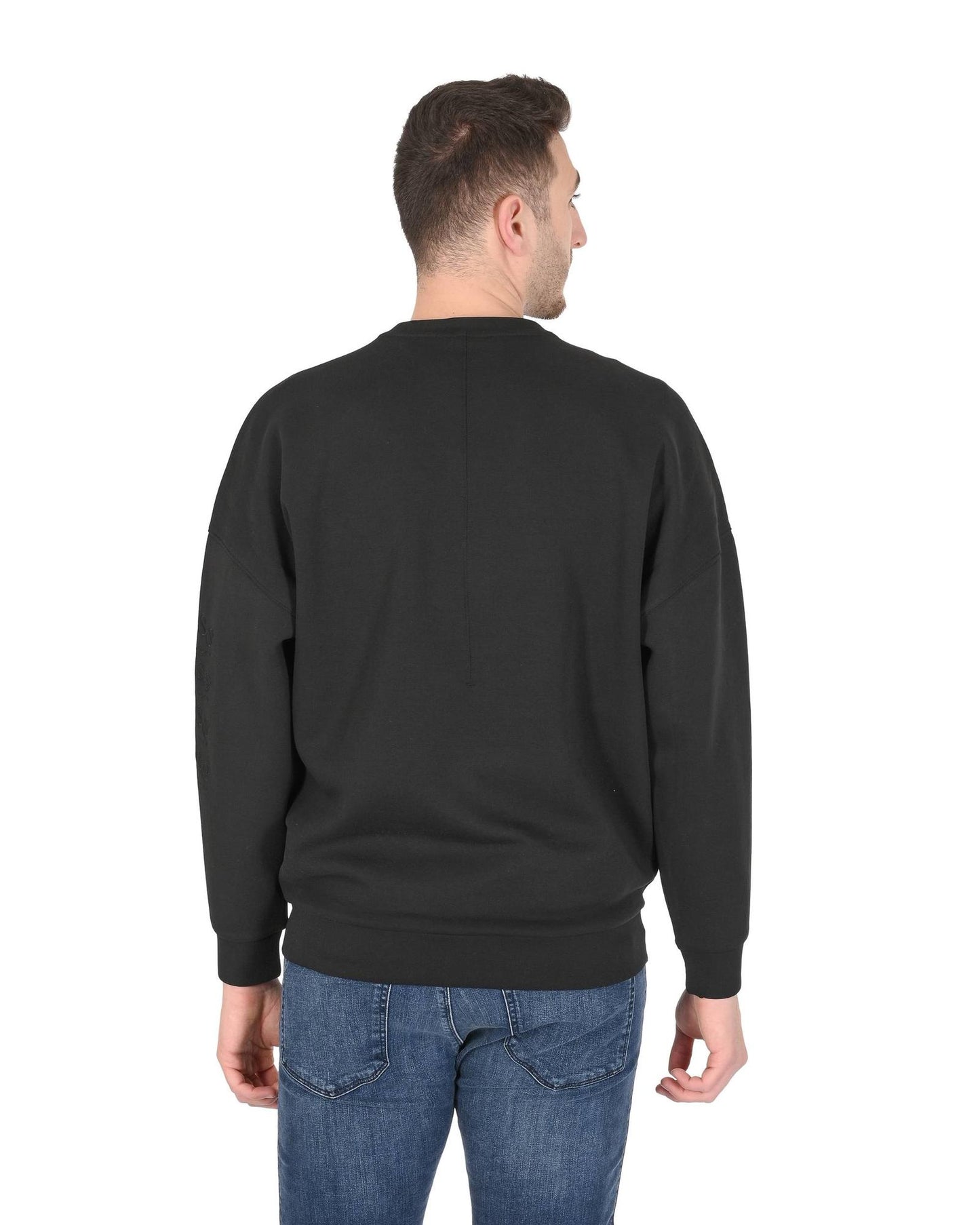 Hugo Boss Men's Black Cotton Blend Sweatshirt in Black - M