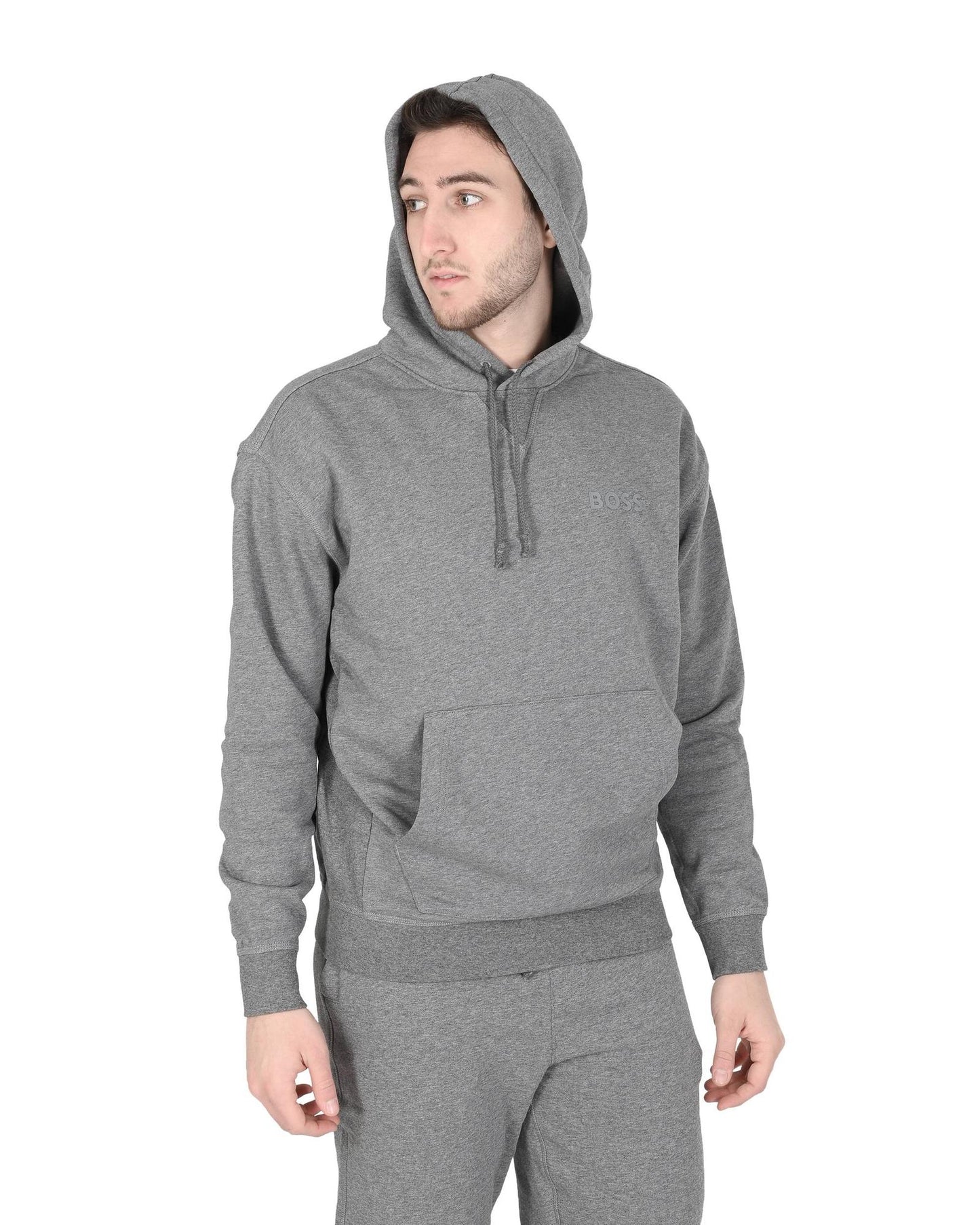 Hugo Boss Men's Cotton Blend Grey Sweatshirt in Grey - L