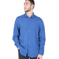 Hugo Boss Men's Linen Blue Shirt in Blue - S