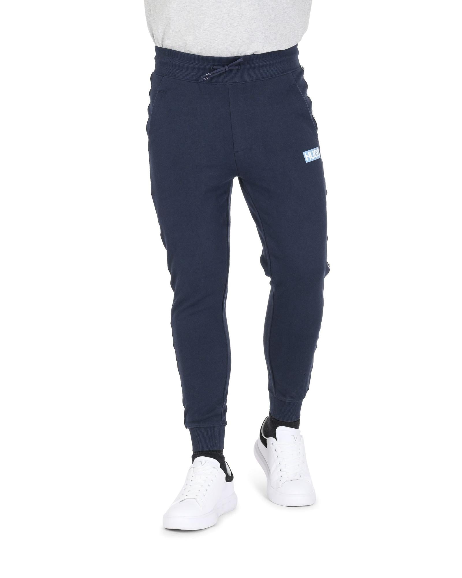 Hugo Boss Men's Dark Blue Cotton Pants in Dark blue - M