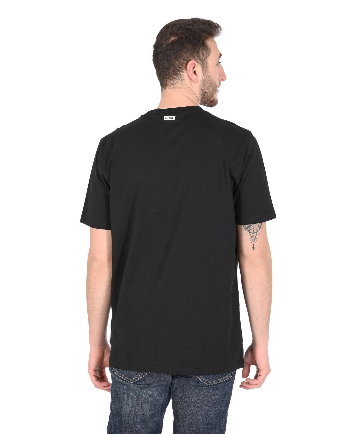 Hugo Boss Men's Black Cotton Mens T-Shirt in Black - XL