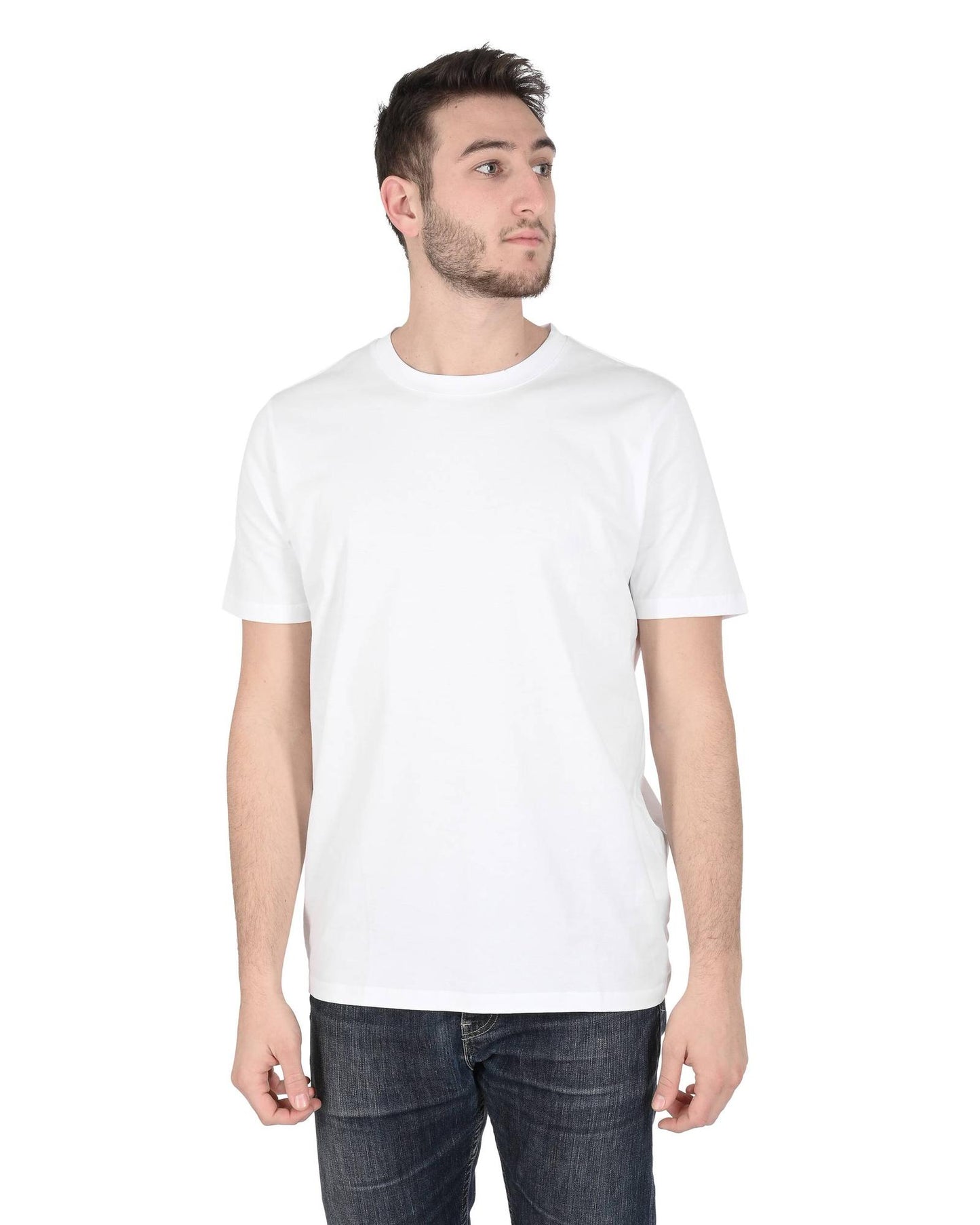 Hugo Boss Men's Cotton White Tee in White - XL