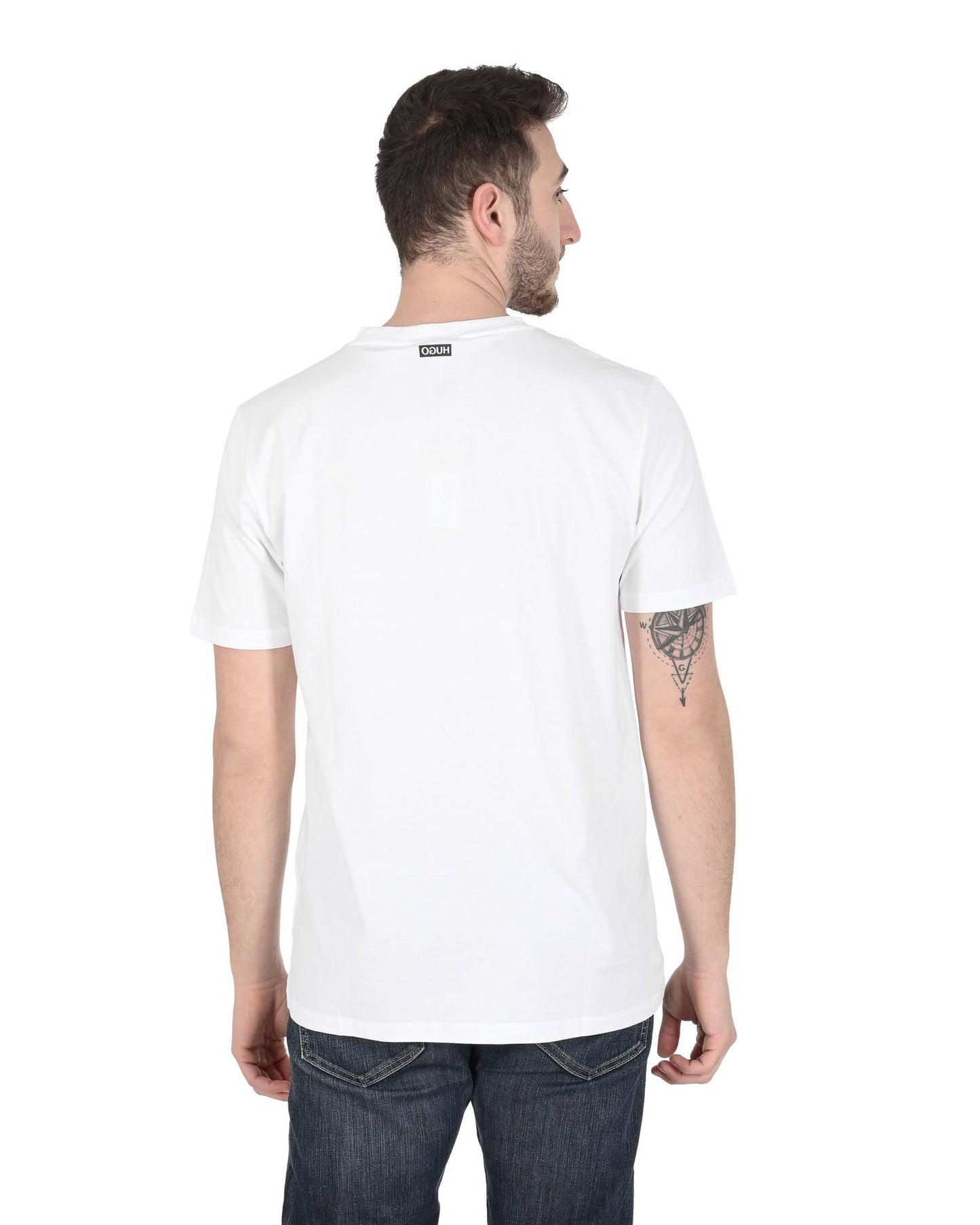 Hugo Boss Men's Cotton White Tee in White - XL