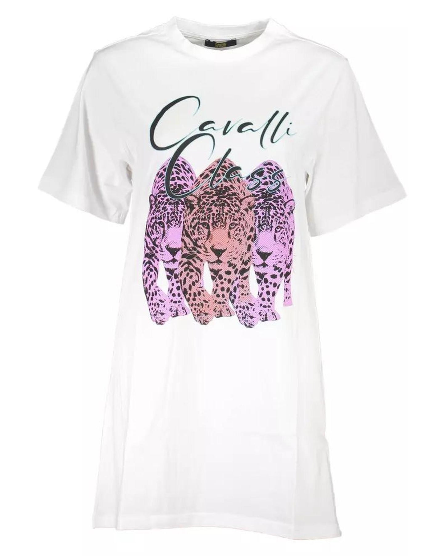 Cavalli Class Women's White Cotton Dress - L