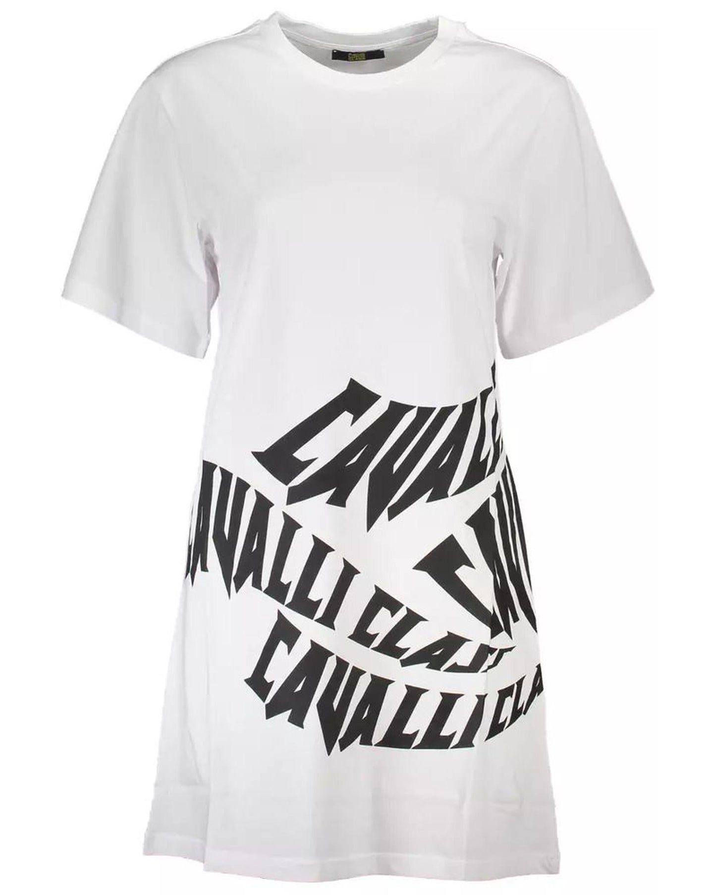 Cavalli Class Women's White Cotton Dress - L