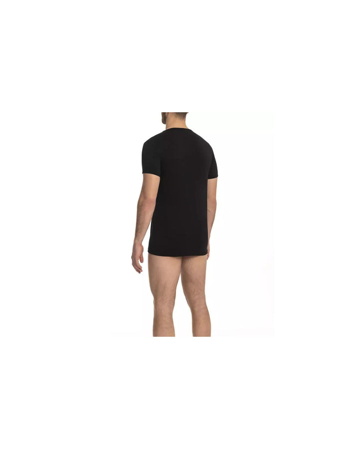 Cavalli Class Men's Black Cotton T-Shirt - S