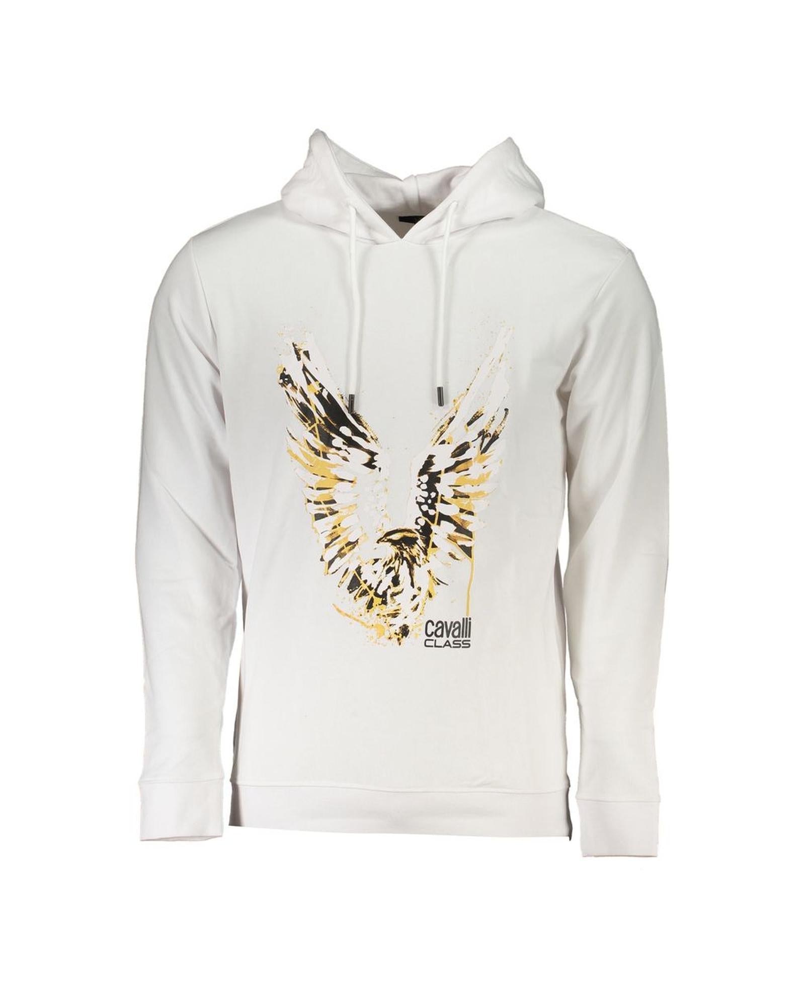 Cavalli Class Men's White Cotton Sweater - M