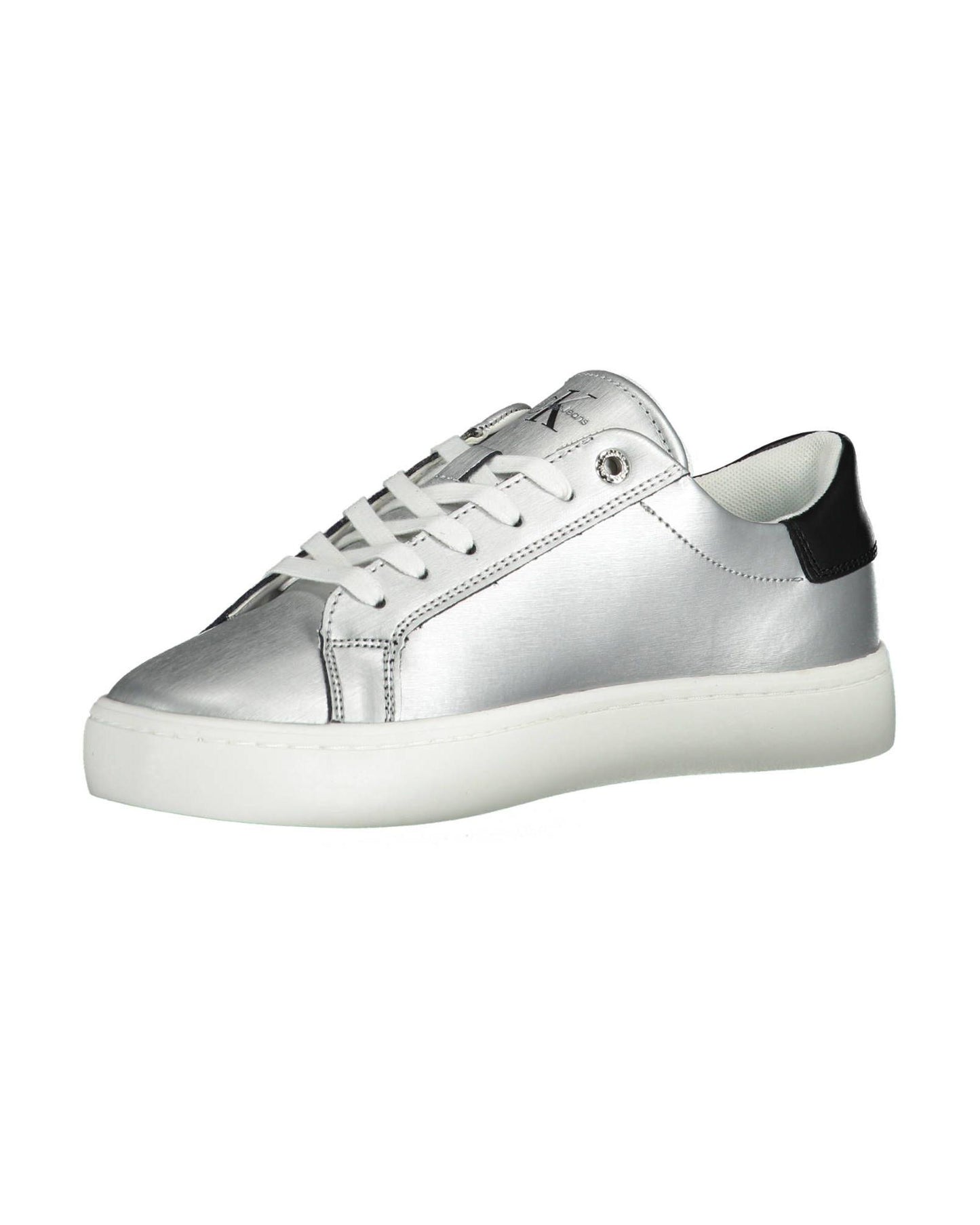 Calvin Klein Women's Silver Cotton Sneaker - 37 EU