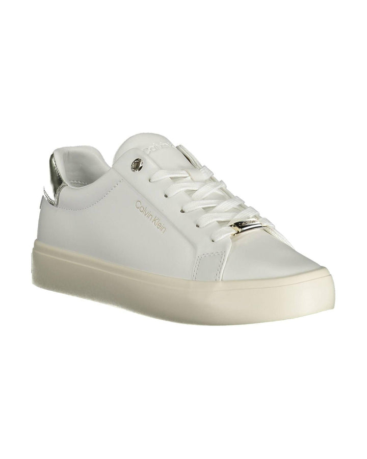 Calvin Klein Women's White Polyester Sneaker - 36 EU