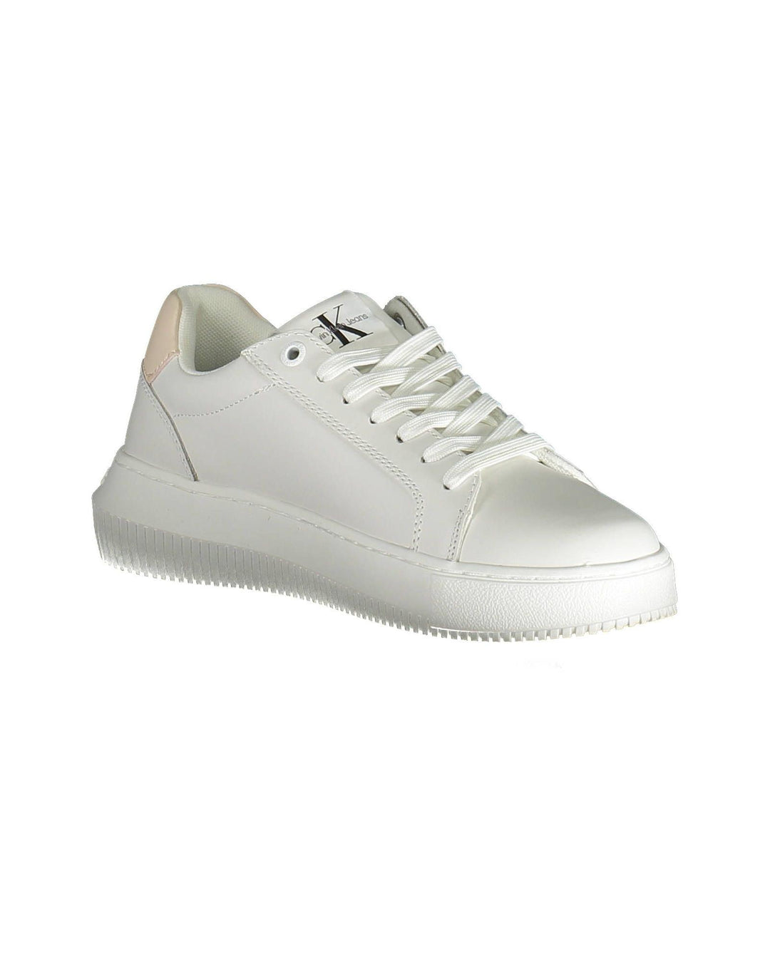 Calvin Klein Women's White Polyester Sneaker - 36 EU