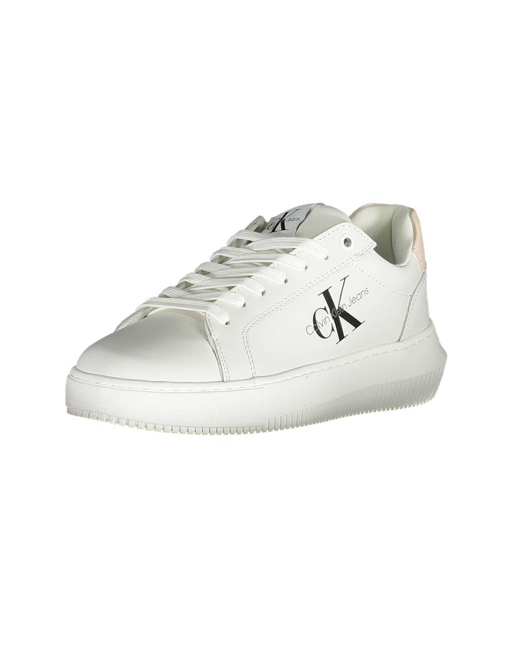 Calvin Klein Women's White Polyester Sneaker - 36 EU