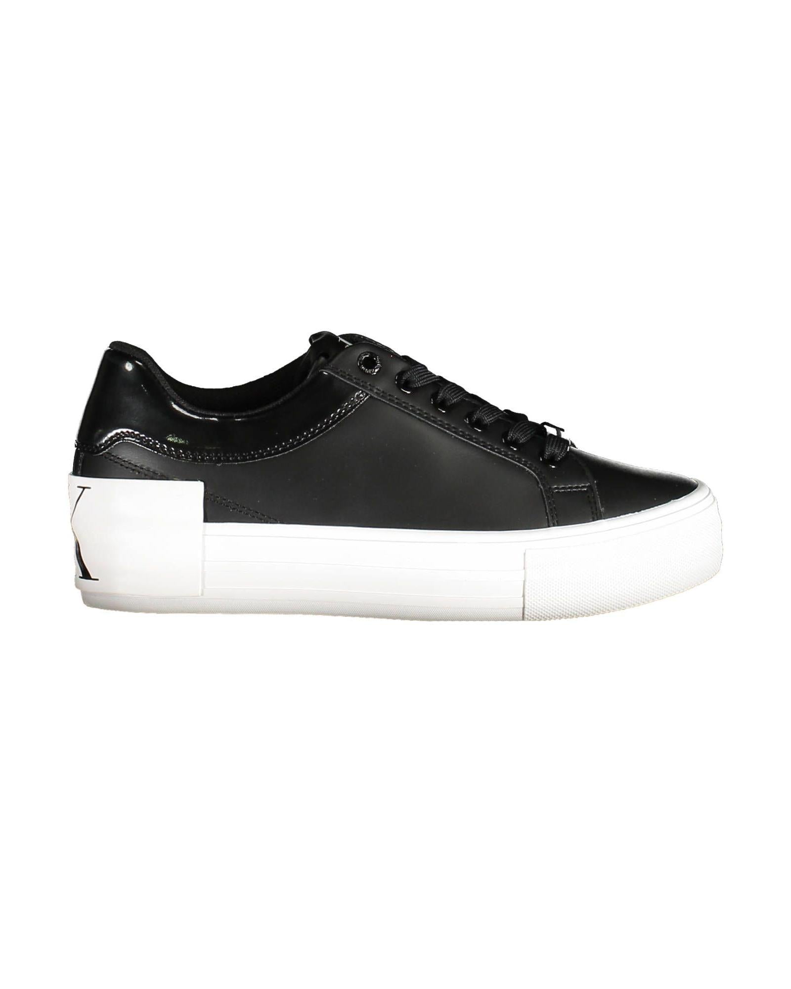 Calvin Klein Women's Black Polyester Sneaker - 38 EU