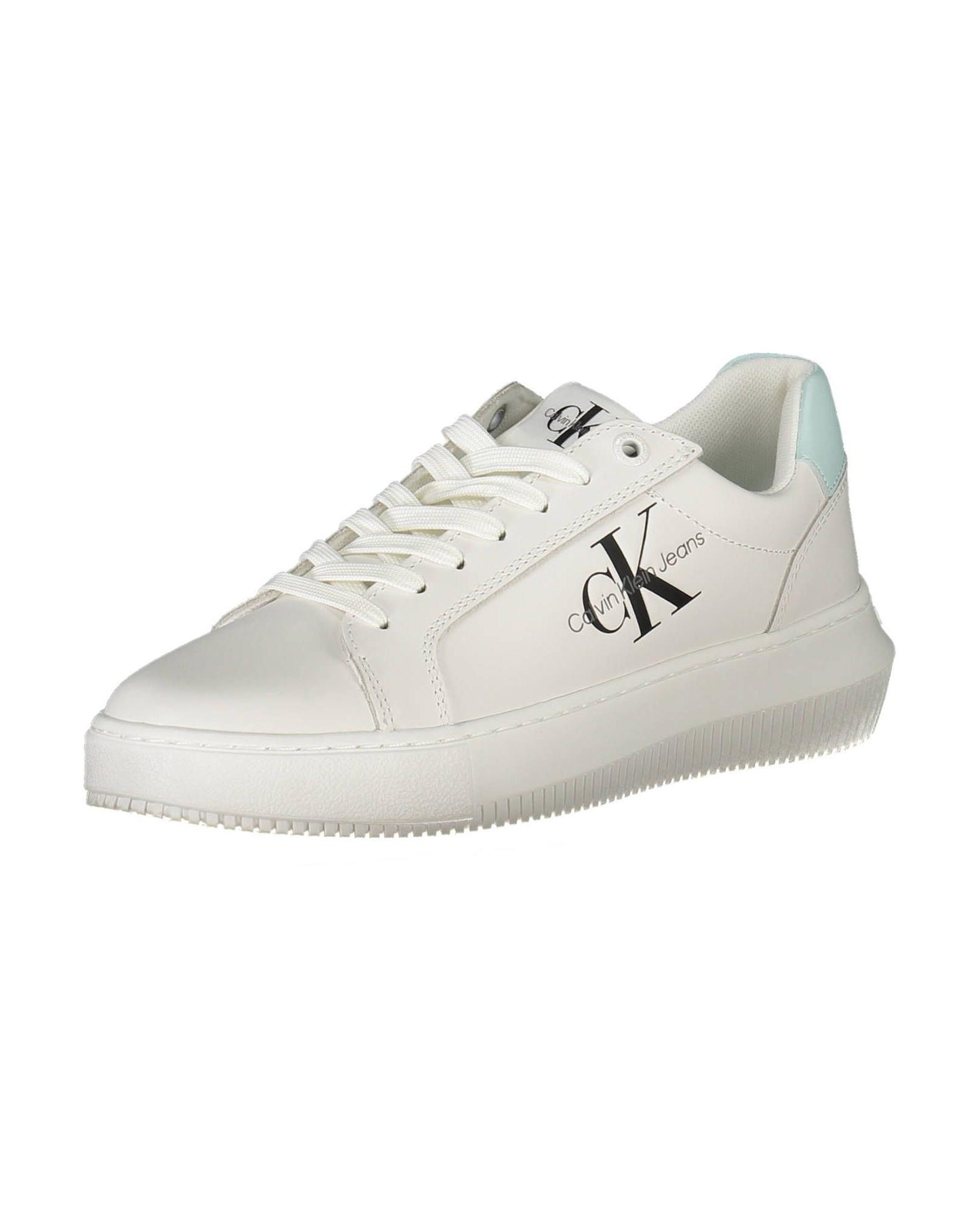 Calvin Klein Women's White Polyester Sneaker - 37 EU