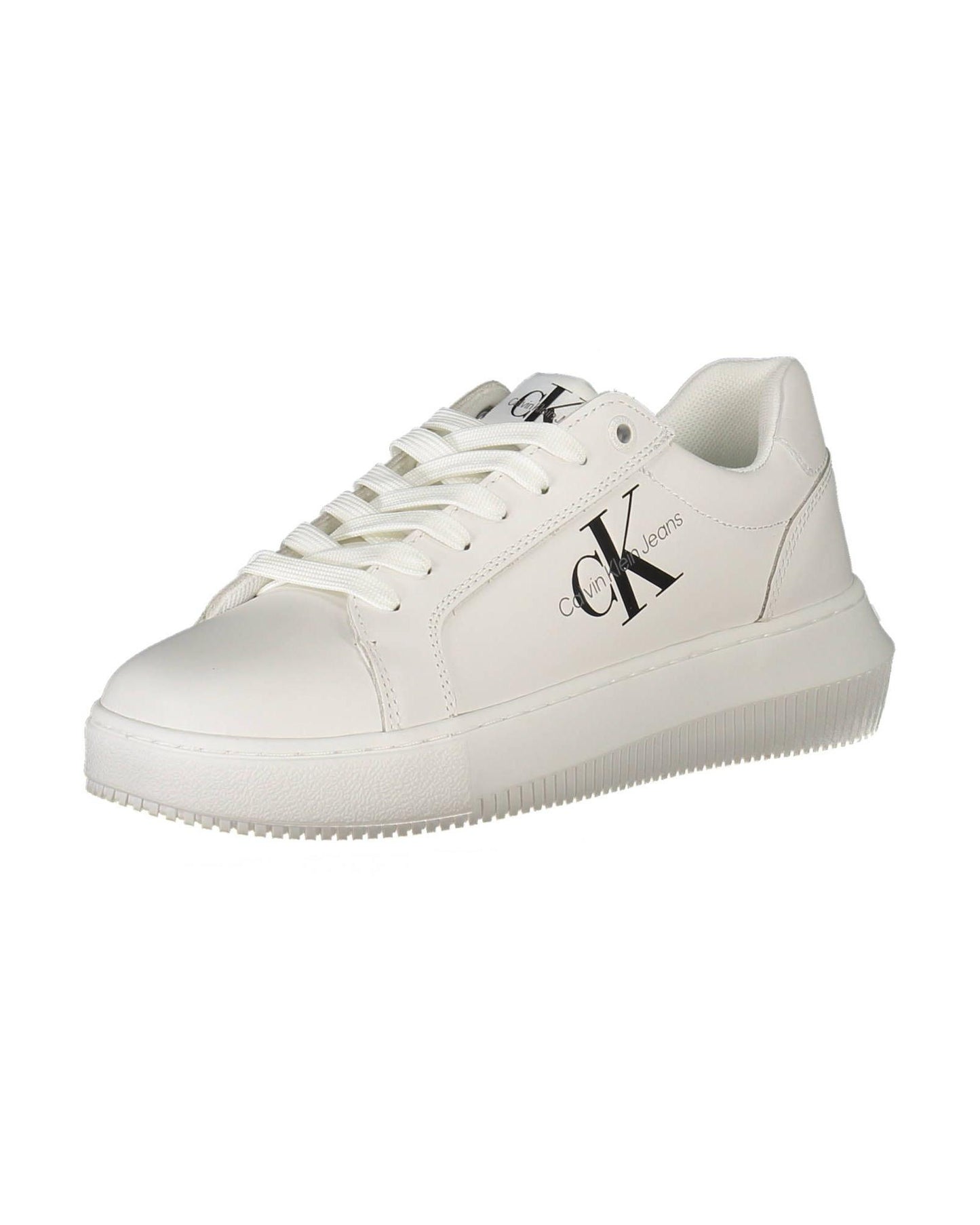 Calvin Klein Women's White Polyester Sneaker - 39 EU