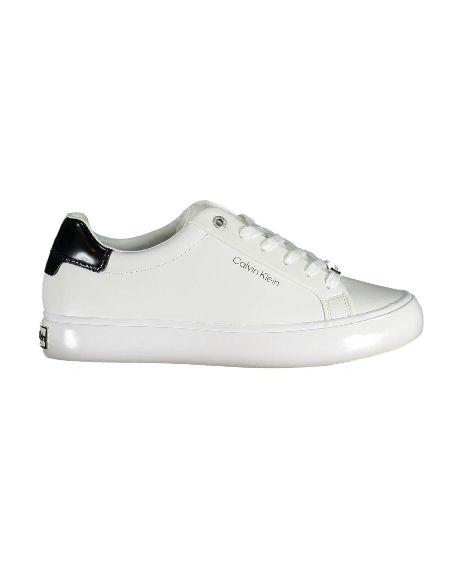 Calvin Klein Women's White Nylon Sneaker - 39 EU