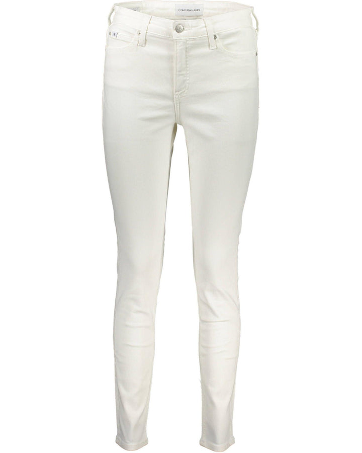 Calvin Klein Women's White Cotton Jeans & Pant - W27 US