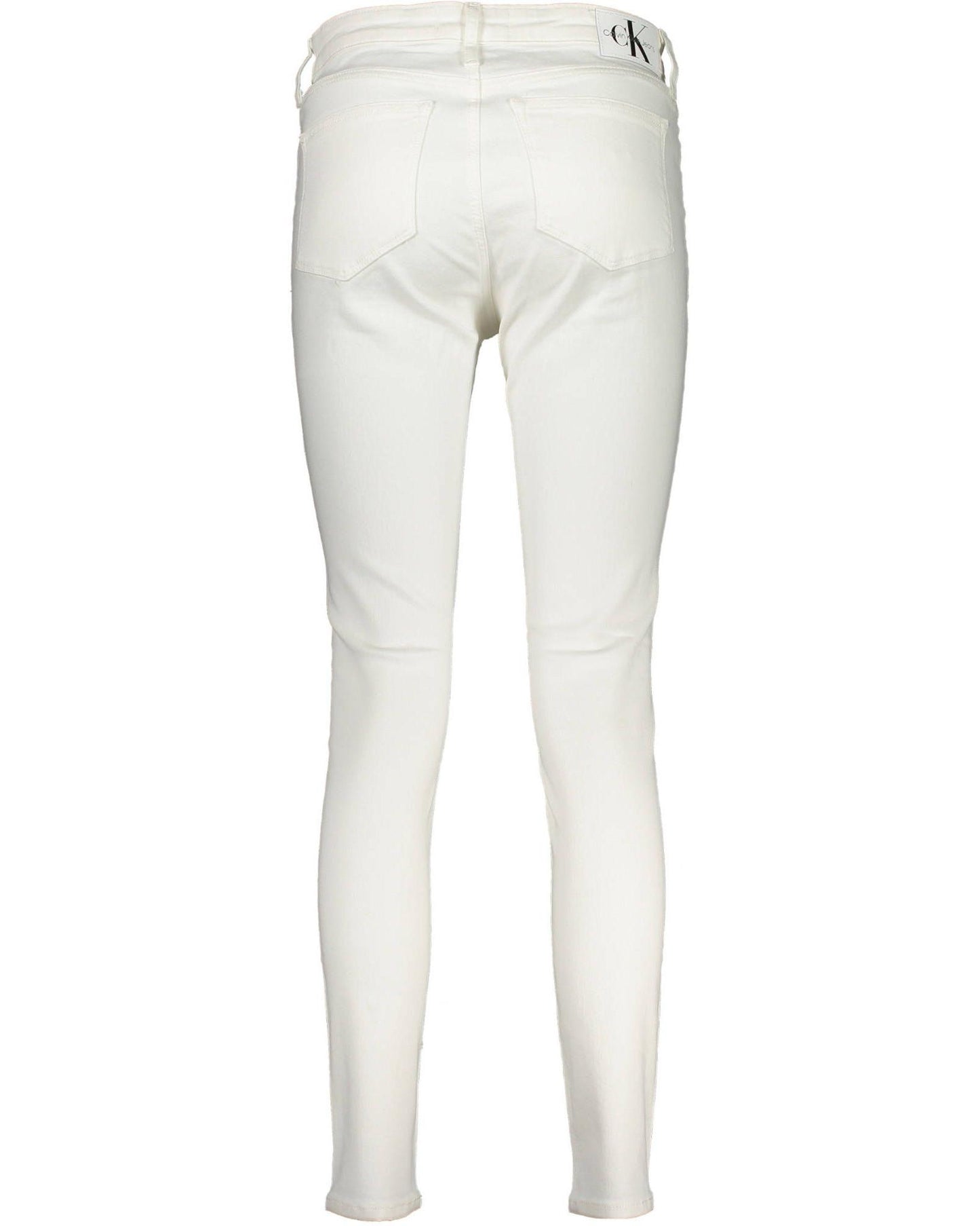 Calvin Klein Women's White Cotton Jeans & Pant - W30 US