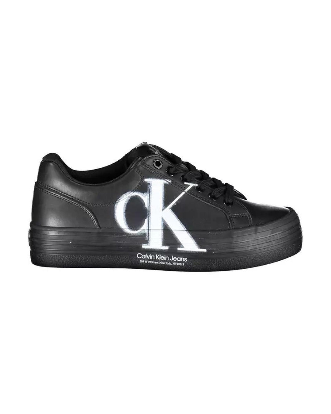 Calvin Klein Women's Black Polyester Sneaker - 37 EU