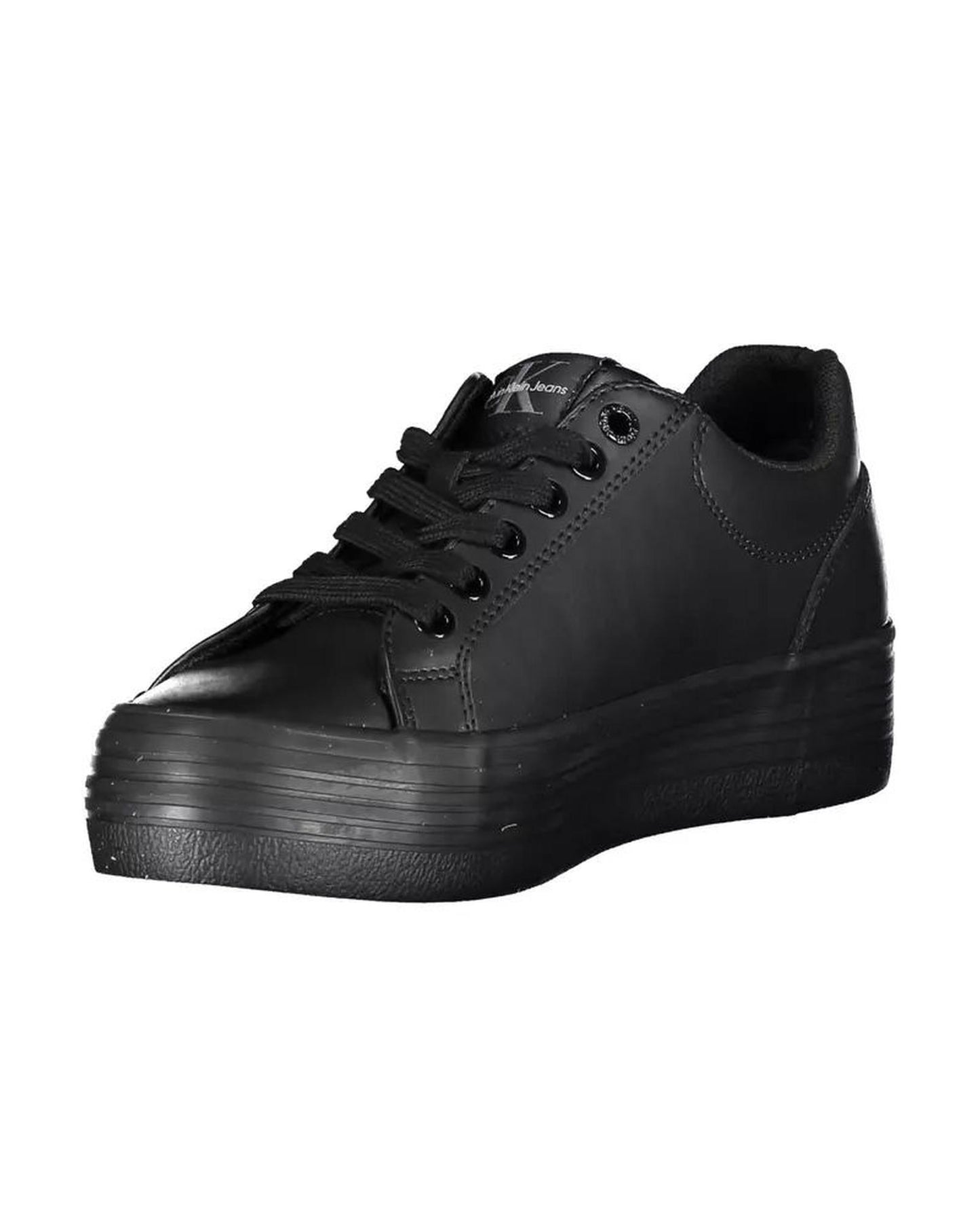 Calvin Klein Women's Black Polyester Sneaker - 37 EU